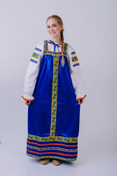 Карнавальный костюм "Алёнушка" атлас, взрослый